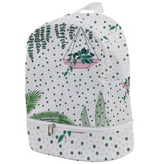 Plants Flowers Nature Blossom Zip Bottom Backpack