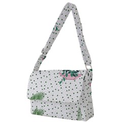 Plants Flowers Nature Blossom Full Print Messenger Bag (l)