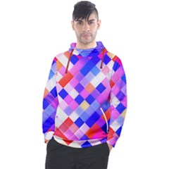 Squares Pattern Geometric Seamless Men s Pullover Hoodie