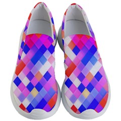 Squares Pattern Geometric Seamless Women s Lightweight Slip Ons by Dutashop