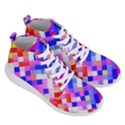 Squares Pattern Geometric Seamless Men s Lightweight High Top Sneakers View3