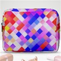 Squares Pattern Geometric Seamless Make Up Pouch (Large) View1