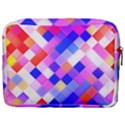 Squares Pattern Geometric Seamless Make Up Pouch (Large) View2