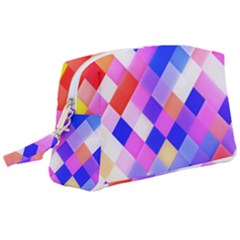 Squares Pattern Geometric Seamless Wristlet Pouch Bag (large) by Dutashop