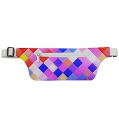 Squares Pattern Geometric Seamless Active Waist Bag by Dutashop