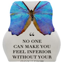 Inferior Quote Butterfly Car Seat Velour Cushion  by SheGetsCreative