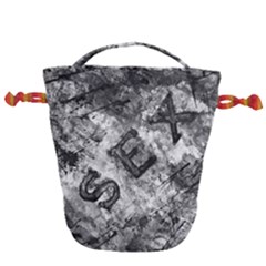 Sex Painting Word Letters Drawstring Bucket Bag by Dutashop