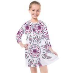 Boho Love Kids  Quarter Sleeve Shirt Dress by designsbymallika