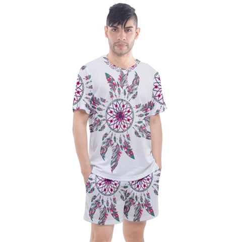 Boho Love Men s Mesh Tee And Shorts Set by designsbymallika