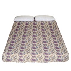 Baatik Floral Print 4 Fitted Sheet (california King Size) by designsbymallika