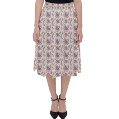 Baatik Floral Print 4 Classic Midi Skirt by designsbymallika