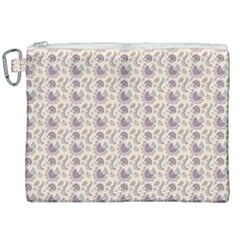 Baatik Floral Print 4 Canvas Cosmetic Bag (xxl) by designsbymallika