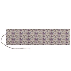 Baatik Floral Print 4 Roll Up Canvas Pencil Holder (l) by designsbymallika