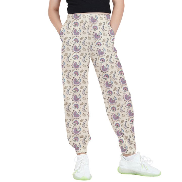 Baatik Floral Print 4 Kids  Elastic Waist Pants