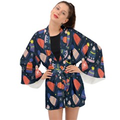 Beanie Love Long Sleeve Kimono by designsbymallika