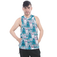 Bear Loves Christmas Tree Bear Loves Christmas Tree Men s Sleeveless Hoodie by designsbymallika