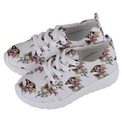 Butterflies On Peonies - By Larenard Kids  Lightweight Sports Shoes by LaRenard