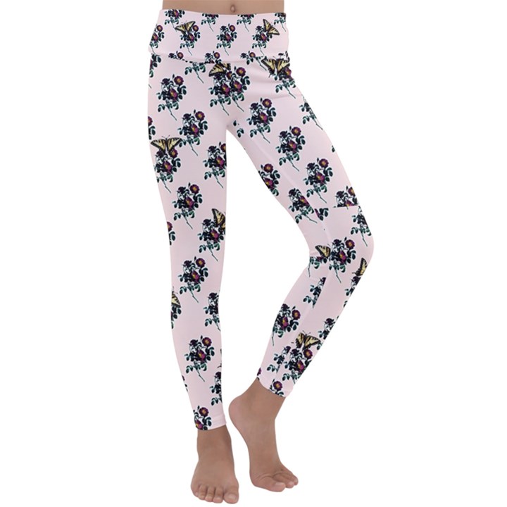 Rose Damour - Pink - by LaRenard Kids  Lightweight Velour Classic Yoga Leggings