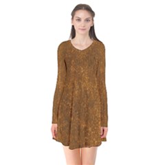 Gc (75) Long Sleeve V-neck Flare Dress by GiancarloCesari