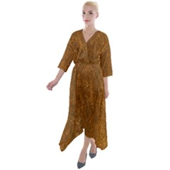 Gc (75) Quarter Sleeve Wrap Front Maxi Dress by GiancarloCesari