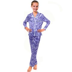 Gc (50) Kid s Satin Long Sleeve Pajamas Set by GiancarloCesari