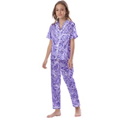 Gc (48) Kids  Satin Short Sleeve Pajamas Set