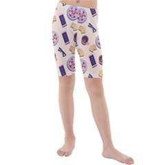 Breakfast Love Breakfast Love Kids  Mid Length Swim Shorts by designsbymallika