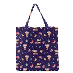 Cat Astro Love Grocery Tote Bag by designsbymallika