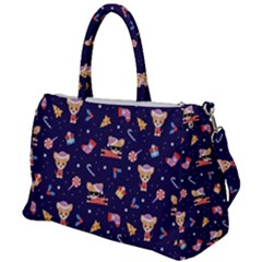 Cat Astro Love Duffel Travel Bag by designsbymallika