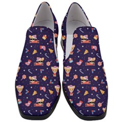 Cat Astro Love Women Slip On Heel Loafers