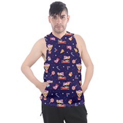 Cat Astro Love Men s Sleeveless Hoodie by designsbymallika