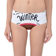 Hello Winter Mid-waist Bikini Bottoms