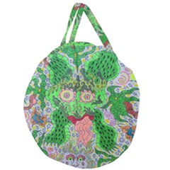 Supersonicfrog Giant Round Zipper Tote by chellerayartisans