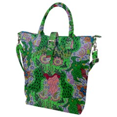 Supersonicfrog Buckle Top Tote Bag by chellerayartisans