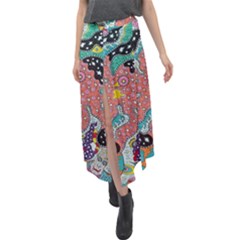 Supersonic Spaceopus Velour Split Maxi Skirt by chellerayartisans