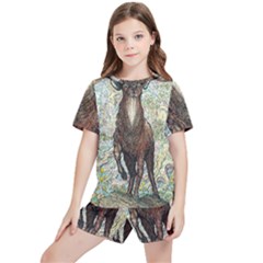 King Of The Forest - By Larenard Kids  Tee And Sports Shorts Set