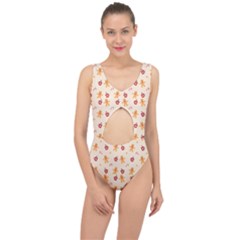 Ginger Bread And Coffee Love Center Cut Out Swimsuit by designsbymallika