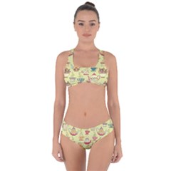 Etnic Cups Pattern Criss Cross Bikini Set by designsbymallika