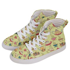 Etnic Cups Pattern Women s Hi-top Skate Sneakers by designsbymallika