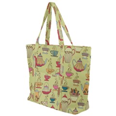 Etnic Cups Pattern Zip Up Canvas Bag by designsbymallika