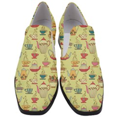 Etnic Cups Pattern Women Slip On Heel Loafers