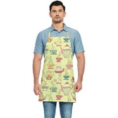 Etnic Cups Pattern Kitchen Apron