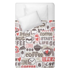 Coffee Love Duvet Cover Double Side (single Size) by designsbymallika