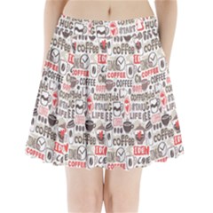 Coffee Love Pleated Mini Skirt by designsbymallika