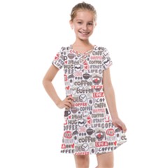 Coffee Love Kids  Cross Web Dress by designsbymallika