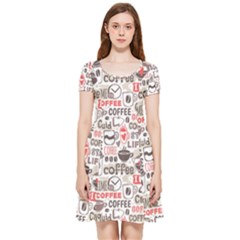 Coffee Love Inside Out Cap Sleeve Dress