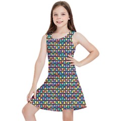 Colorful Christmas Tree Kids  Lightweight Sleeveless Dress by designsbymallika