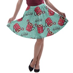 Hot Chocolate Hot Chocolate A-line Skater Skirt by designsbymallika