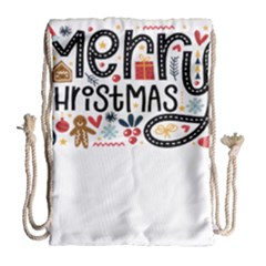 Merry Merry Drawstring Bag (Large)