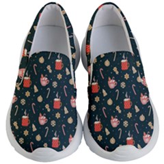 Winter Hot Coffee Winter Hot Coffee Kids Lightweight Slip Ons by designsbymallika